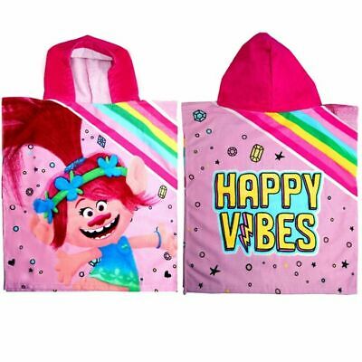 Cerda Dreamworks Trolls Pink Hooded Poncho Towel 50x115cm RRP 11.99 CLEARANCE XL 2.99 or 2 for 5